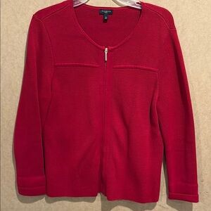 Talbots Red Cardigan Sweater
